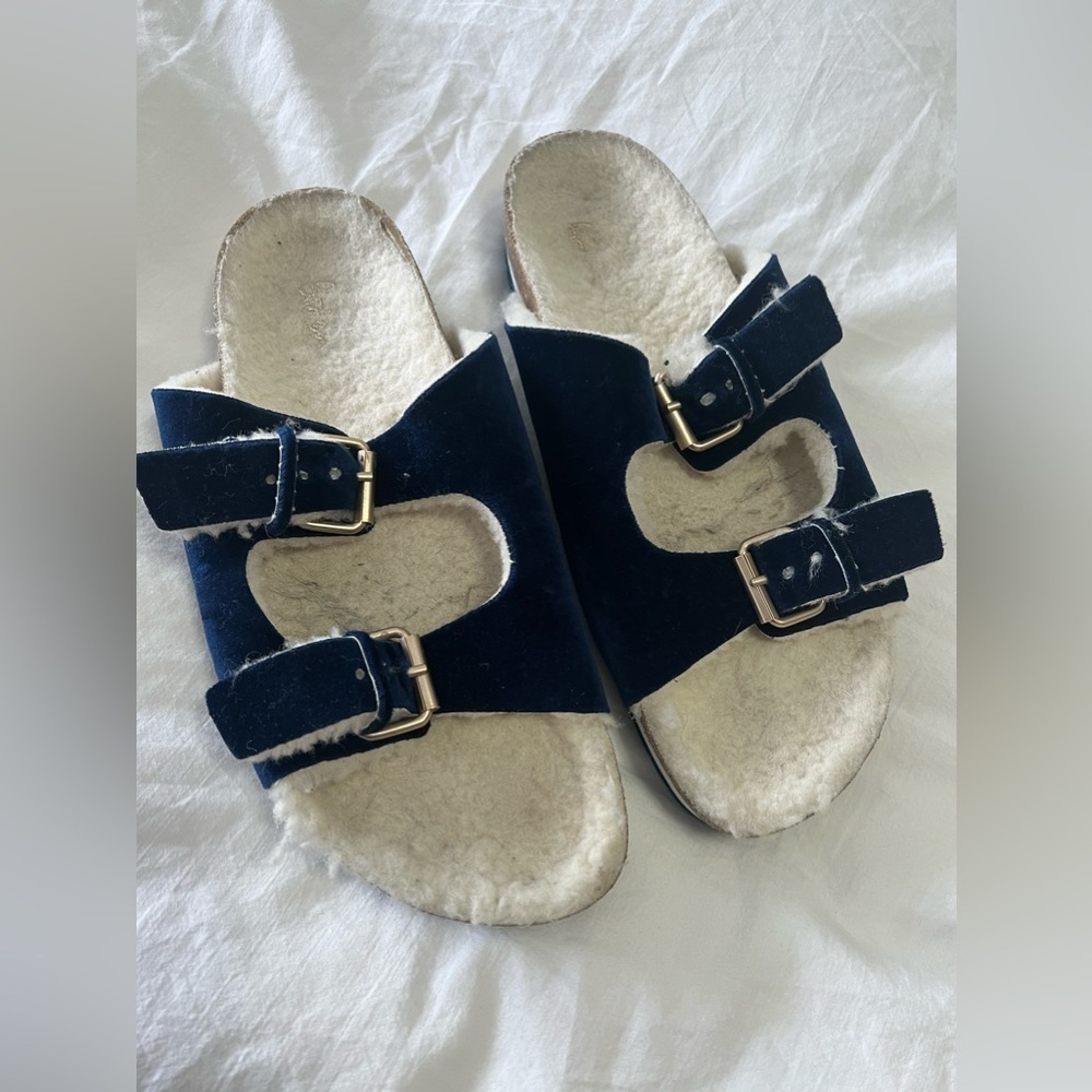 Boden Women's Cosy Buckle Sandals | Navy SZ EU 40 US 9